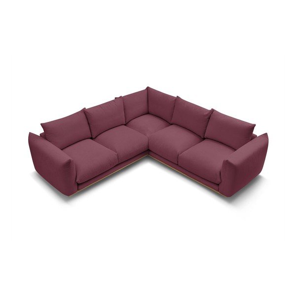 Kampinė sofa bordo spalvos Ernest – Bobochic Paris-image-4
