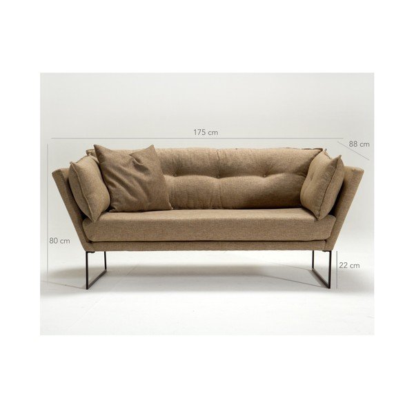 Smėlio rudos spalvos trijų vietų sofa "Chill-image-1