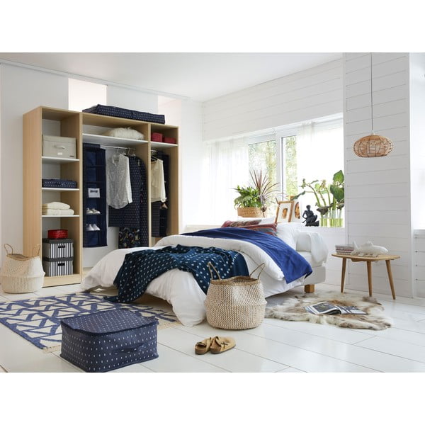 Tamsiai mėlynas pakabinamas drabužių maišas Compactor Dots, 100 cm ilgio-image-1