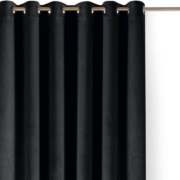 Iš velveto pritemdymas (dalinis užtemimas) užuolaida juodos spalvos 140x175 cm Velto – Filumi