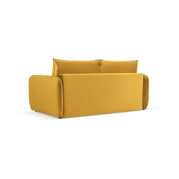Sulankstoma sofa garstyčių spalvos iš velveto 194 cm Vienna – Cosmopolitan Design-image-3