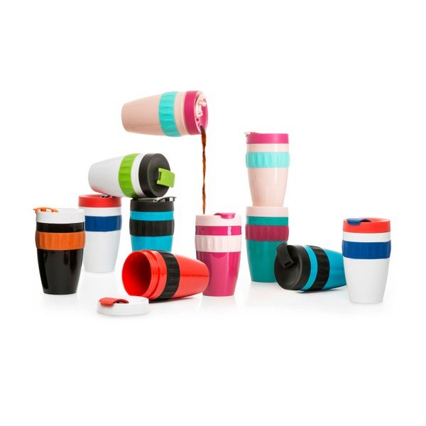 Juodai oranžinis "Sagaform To Go" puodelis, 400 ml-image-1