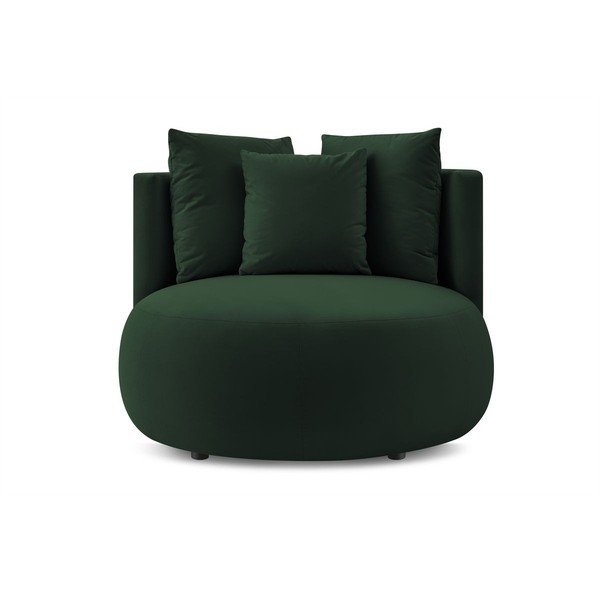 Tamsiai žalios spalvos krėslas iš velveto Cesar – Bobochic Paris-image-3