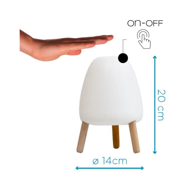 Baltas stalinis šviestuvas Tomasucci Jelly, aukštis 20 cm-image-2