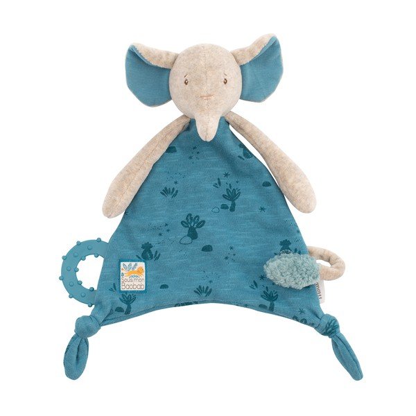 Mėlynas miegamojo kilimėlis Elephant - Moulin Roty