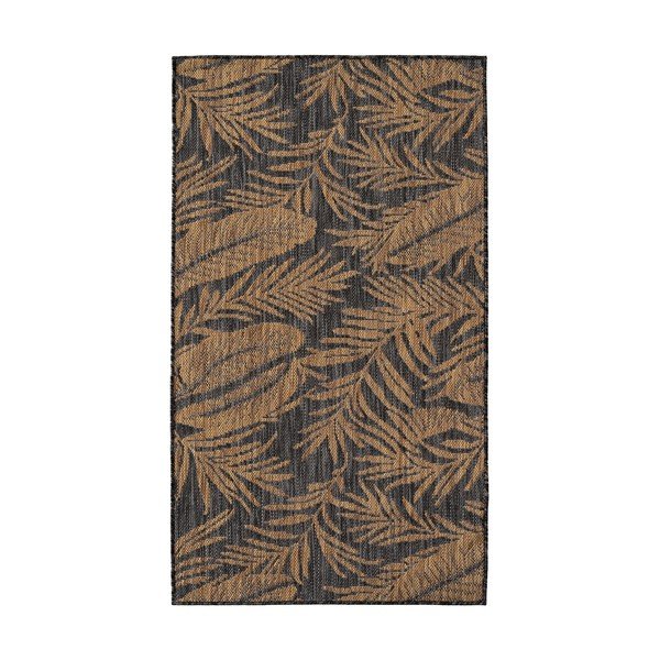 Juodos spalvos/rudos spalvos lauko ir vidaus kilimas 80x150 cm Mira 1451 – Ayyildiz Carpets