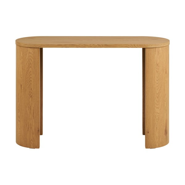 Natūralios spalvos konsolinis staliukas iš ąžuolo 38x114 cm Bibione – House Nordic-image-2
