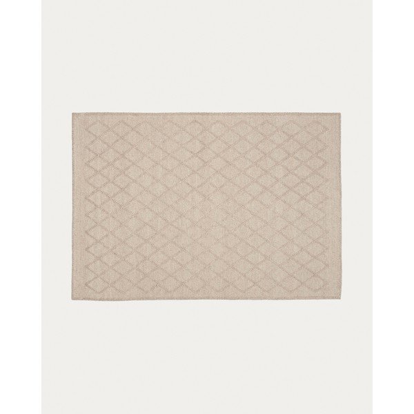Skalbiamas smėlio spalvos iš vilnos mišinio kilimas 160x230 cm Sybil – Kave Home-image-3