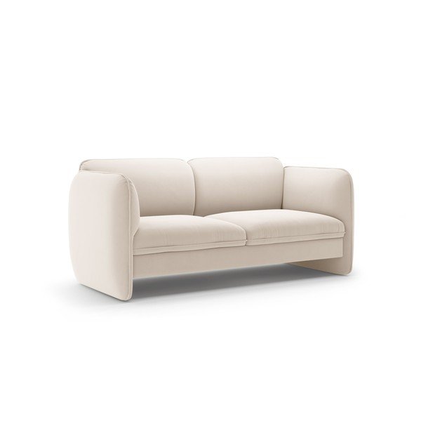 Kreminės spalvos sofa iš velveto 168 cm Georgia – Micadoni -image-2