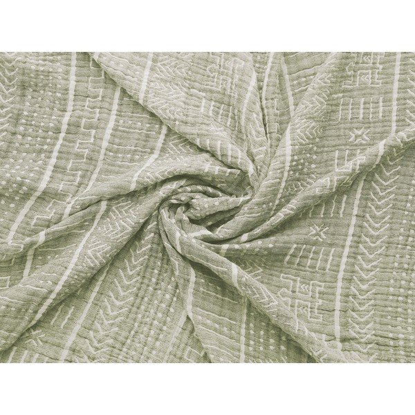 Žalias muslino užvalkalas dvigulei lovai 220x240 cm Etno - Mijolnir-image-1