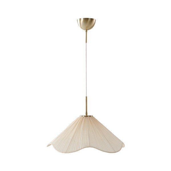 Kreminės spalvos iš tekstilės kabantis šviestuvas ø 50 cm Lunaria – Jotex