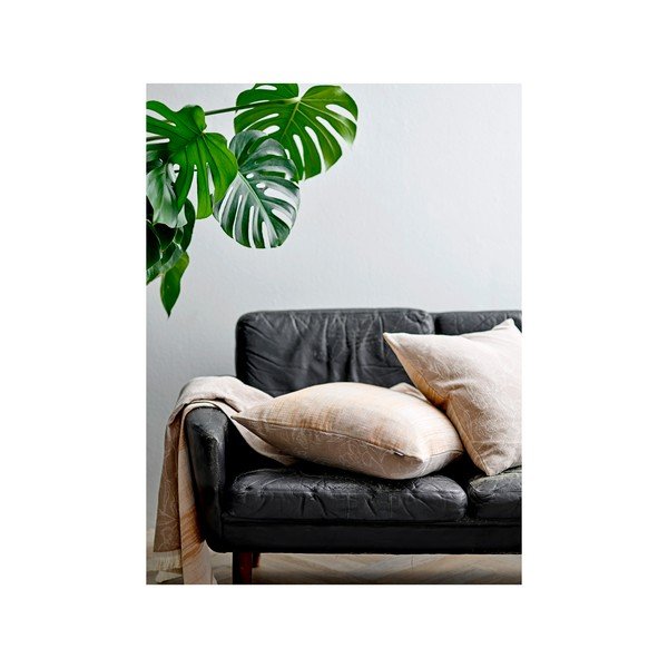 Šviesiai rudas pledas iš ekologiškos medvilnės Södahl Infinity, 130 x 170 cm-image-1