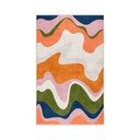 Skalbiamas oranžinės spalvos kilimas 60x100 cm Squiggly Orange – Mila Home