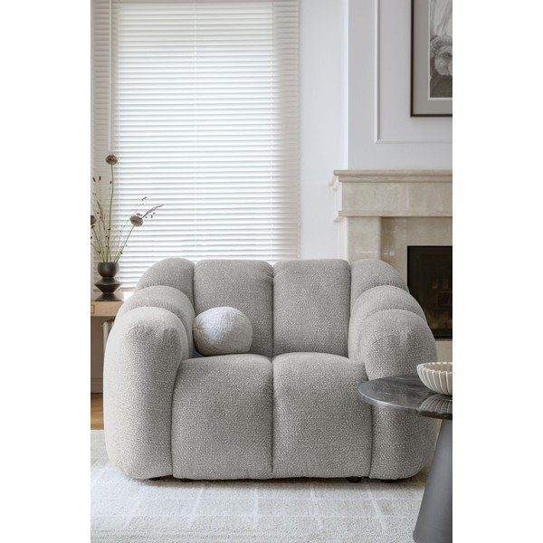 Šviesiai pilkos spalvos krėslas Shell – Miuform-image-1