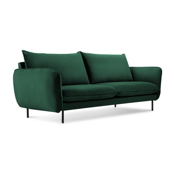 Žalia aksominė sofa Cosmopolitan Design Vienna, 160 cm
