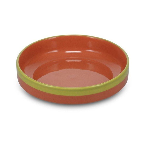 Žalios spalvos/oranžinės spalvos sriubos iš akmens masės lėkštė ø 21 cm Duo – ONA