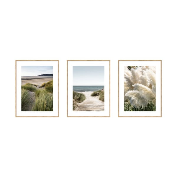 Paveikslai 3 vnt. 30x40 cm Beach – knor