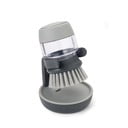 Pilkas indų plovimo šepetys su dozatoriumi ir stovu Joseph Joseph Joseph Palm Scrub