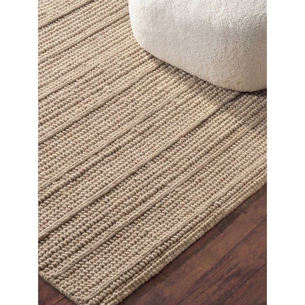 Rankų darbo smėlio spalvos iš vilnos kilimas 80x150 cm Camden Parker – Ted Baker-image-3