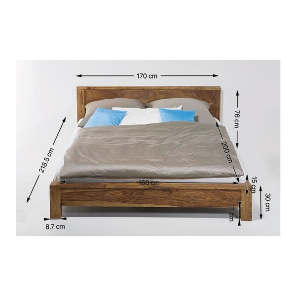 Egzotinės medienos lova Kare Design Authentico Bett, 160 x 200 cm-image-3