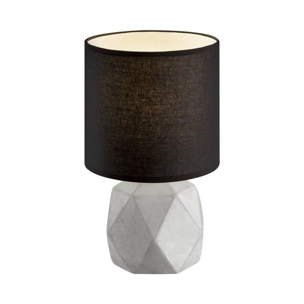 Stalinis šviestuvas juodos spalvos/pilkos spalvos (aukštis 28 cm) su tekstiliniu gaubtu Pike – Reality