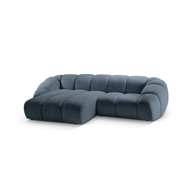 Kampinė sofa mėlynos spalvos (su kairiuoju kampu) Diana – Micadoni -image-2