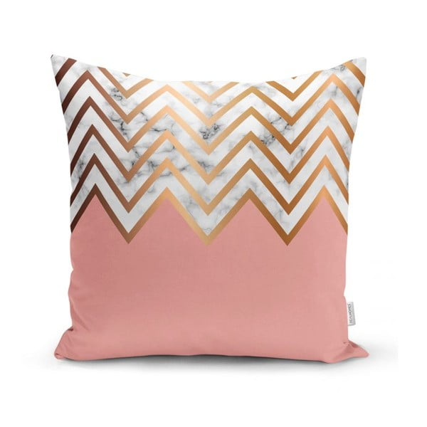 Pagalvės užvalkalas Minimalist Cushion Covers Half Pink Zig Zag, 45 x 45 cm