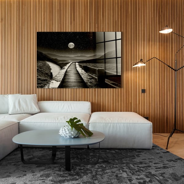 Paveikslas ant stiklo 120x80 cm Moon path - Styler-image-2