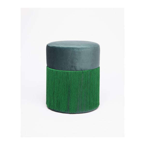 Žalias pufas su aksominiu užvalkalu "Velvet Atelier", ø 36 cm