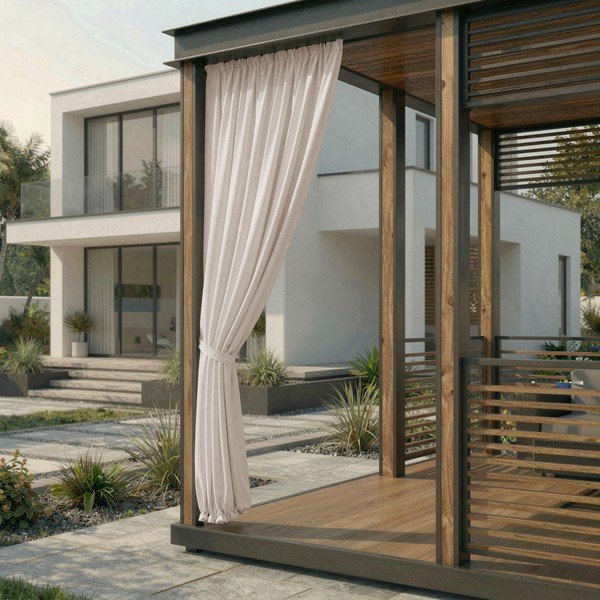 Kreminės spalvos pritemdymas (dalinis užtemimas)/lauko užuolaida Calisto – Filumi-image-1