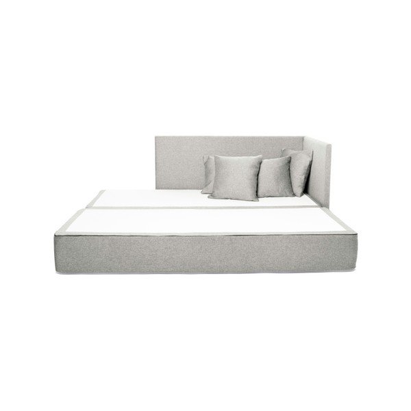 Šviesiai pilka sofa lova Scandic Twain-image-1