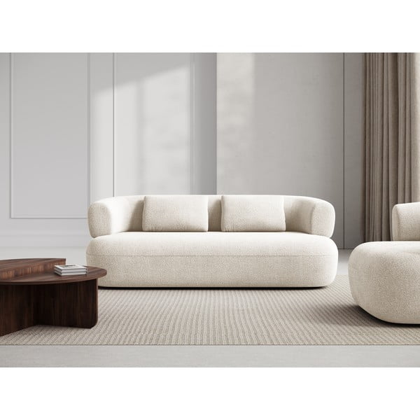 Iš boucle sofa smėlio spalvos 178 cm Jenny – Micadoni Home-image-1