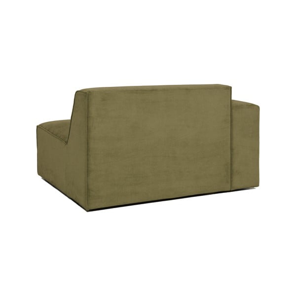 Žalios spalvos aksominės sofos modulis Scandic Sting, 124 cm, kairysis kampas-image-3