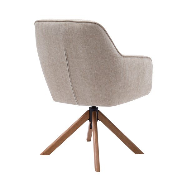 Kreminės spalvos iš audinio valgomojo kėdžių komplektas 2 vnt. Avola – Unique Furniture-image-3