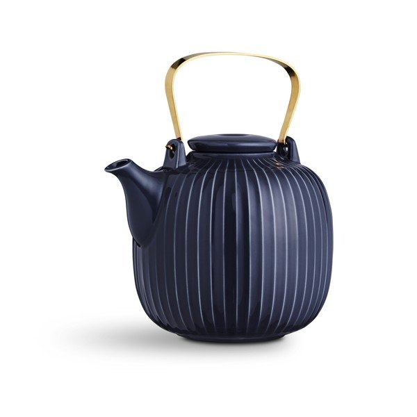 Tamsiai mėlynas porcelianinis arbatinukas Kähler Design Hammershoi, 1,2 l