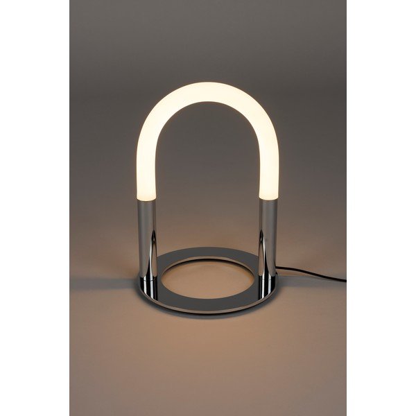 Sidabrinės spalvos iš metalo stalinis šviestuvas LED su pritemdymo funkcija (aukštis 36 cm) Arch – Zuiver-image-3