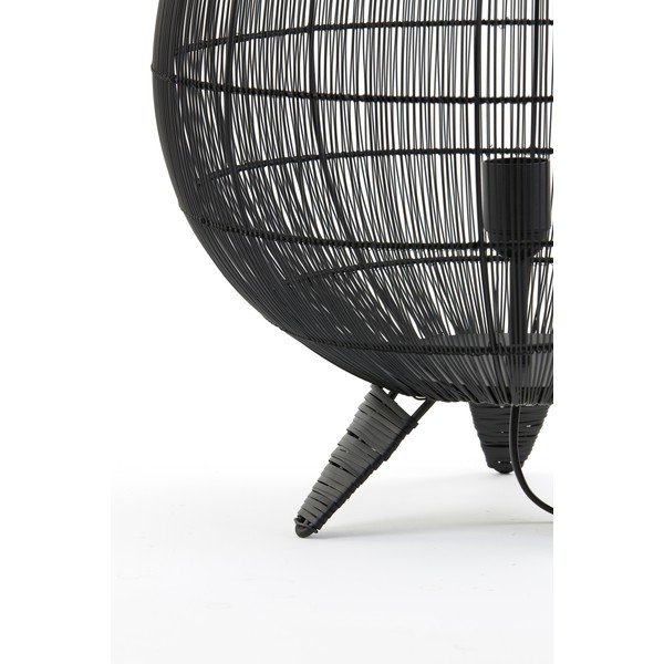 Stalinis šviestuvas matinės juodos spalvos (aukštis 56 cm) su metaliniu gaubtu Yumi – Light & Living-image-4