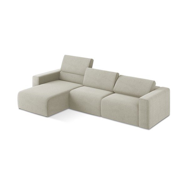 Smėlio spalvos modulinė kampinė sofa (su kairiuoju kampu) Kalea – Makamii-image-1