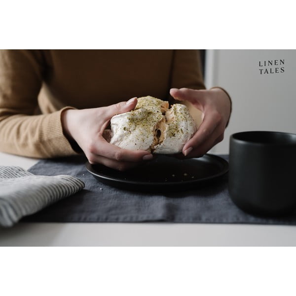 Tamsiai pilkas lininis stalo padėkliukas Linen Tales, 35 x 45 cm-image-3