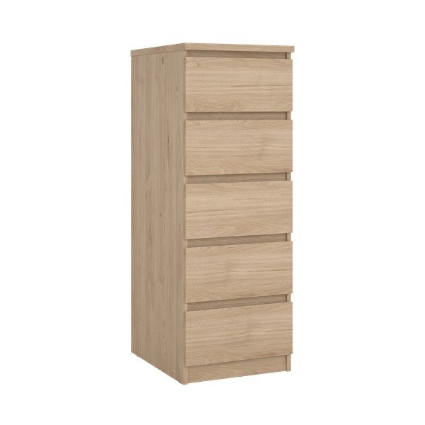 Natūralios spalvos šoninė spintelė iš ąžuolo 40x111x50 cm Naia – Tvilum-image-2