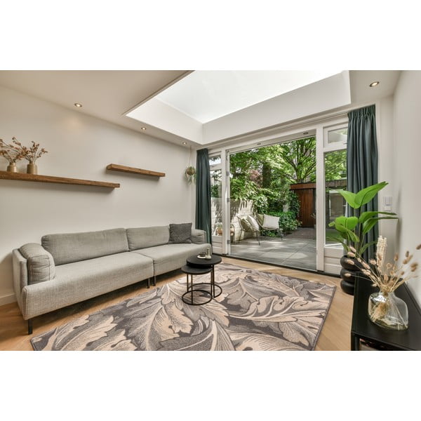 Iš vilnos kilimas pilkos spalvos/smėlio spalvos 200x300 cm Thea anthracite – Agnella-image-1