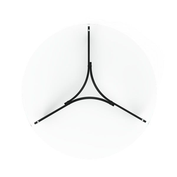 Apvalios formos kavos staliukas juodos spalvos su stikliniu stalviršiu 87x87 cm Madera – Umbra-image-4