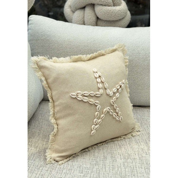 Iš medvilnės dekoratyvinis pagalvės užvalkalas 43x43 cm Seashells – Mioli Decor-image-3