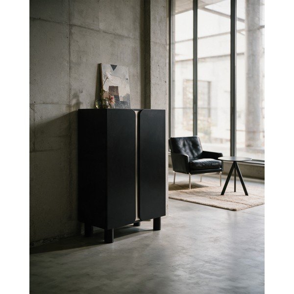 Juodos spalvos spintelė 80x137x40 cm Toledo – MOME-image-1
