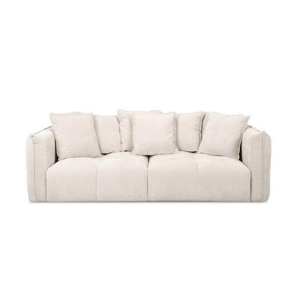 Baltos spalvos sofa iš šenilinio audinio Harlem – Bobochic Paris