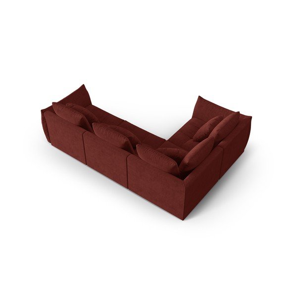 Kampinė sofa raudonos spalvos (su kairiuoju kampu/„L“ formos) Bloom – Micadoni Home-image-3
