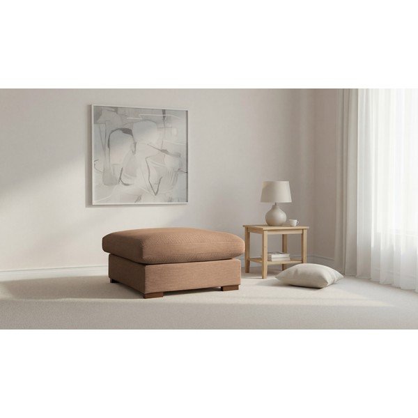 Pufas iš kordinio velveto šviesiai rudos spalvos Comfy – Scandic-image-4