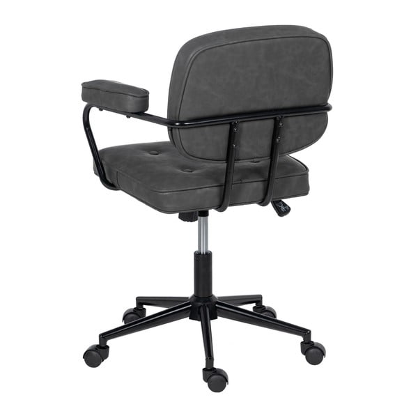 Iš dirbtinės odos biuro kėdė antracito spalvos – Ixia-image-4