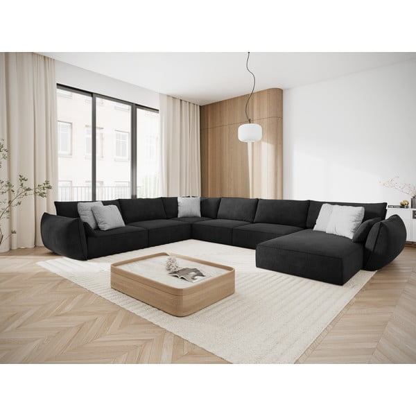 Tamsiai pilka kampinė sofa (kairysis kampas) Vanda - Mazzini Sofas-image-1