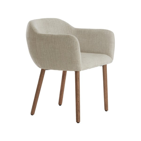 Smėlio spalvos iš audinio valgomojo kėdžių komplektas su porankiais 2 vnt. Blaine – Light & Living